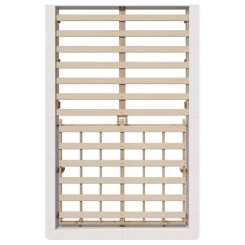 Bettgestell mit Speicher Weiß 120 x 200 cm Holz