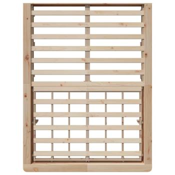 Bettgestell mit Speicher Braun 140 x 190 cm Massivholz Kiefer