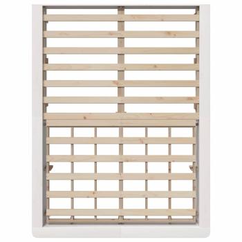 Bettgestell mit Speicher Weiß 140 x 190 cm Holz