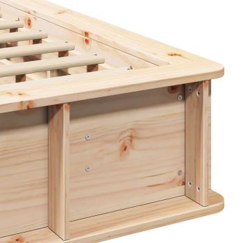 Bettgestell mit Speicher Braun 120 x 190 cm Holz