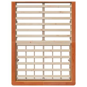 Bettgestell mit Speicher Wachsbraun 120 x 190 cm Holz