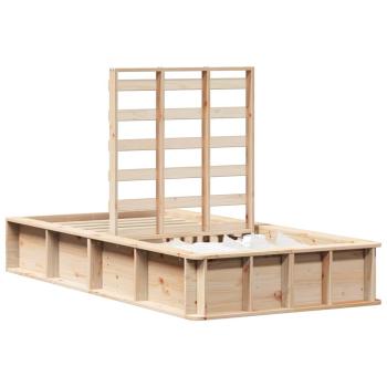 Bettgestell mit Speicher Braun 90 x 200 cm Massivholz Kiefer