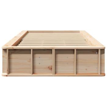 Bettgestell mit Speicher Braun 90 x 200 cm Massivholz Kiefer