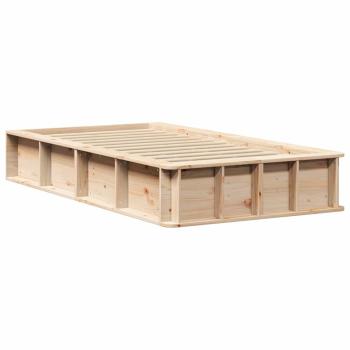 Bettgestell mit Speicher Braun 90 x 190 cm Holz