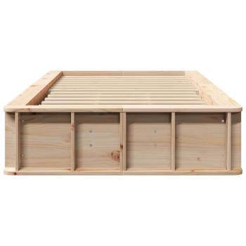 Bettgestell mit Speicher Braun 90 x 190 cm Holz