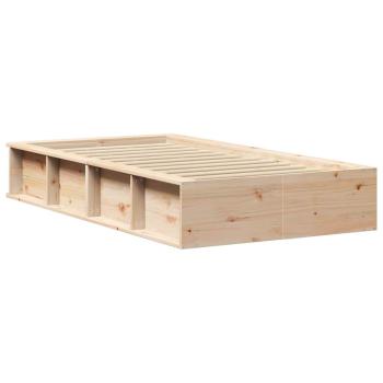 Bettgestell mit Speicher Braun 90 x 190 cm Holz