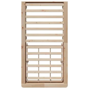 Bettgestell mit Speicher Braun 90 x 190 cm Holz