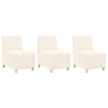Sofa Chiar 3 pcs Creme 55 x 74 x 82 cm Cordstoff