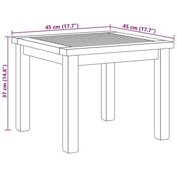 Couchtisch Braun 45 x 45 x 36 cm Massives Teakholz