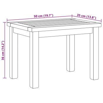 Couchtisch Braun 50 x 35 x 36 cm Massives Teakholz