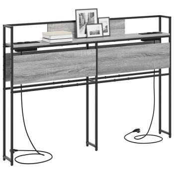 Stauraum-Kopfteil mit Kopfteil mit Speicher Grau Sonoma 135 cm Holzwerkstoff