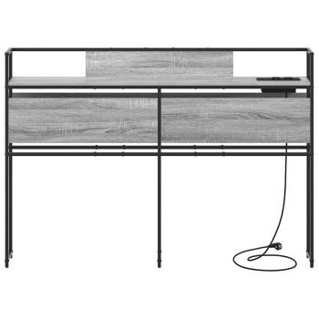 Stauraum-Kopfteil mit Kopfteil mit Speicher Grau Sonoma 135 cm Holzwerkstoff