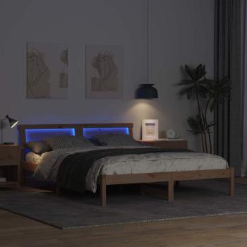 Bettgestell Braun 160 x 200 cm Massivkiefer