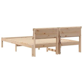 Bettgestell Braun 160 x 200 cm Massivkiefer