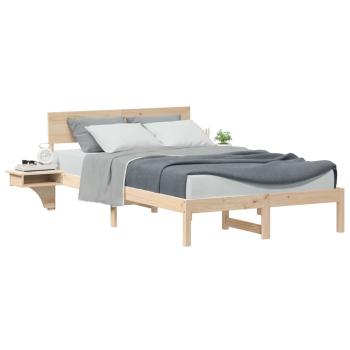 Bettgestell mit Nachttischen mit Kopfteil Braun 120 x 190 cm