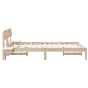 Bettgestell mit Nachttischen mit Kopfteil Braun 120 x 190 cm