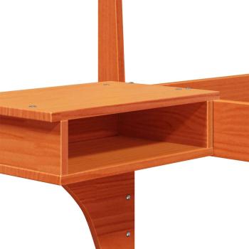 Bettgestell mit Nachttischen Wachsbraun 90 x 190 cm