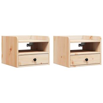 Nachttische 2 pcs Braun 38 x 36 x 29,5 cm Massivkiefer