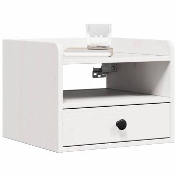 Nachttische 2 pcs Weiß 38 x 36 x 29,5 cm Massivkiefer