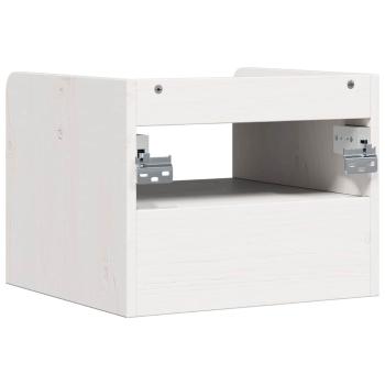 Nachttische 2 pcs Weiß 38 x 36 x 29,5 cm Massivkiefer