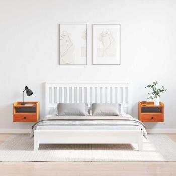 Nachttische 2 pcs Wachsbraun 38 x 36 x 29,5 cm Massivkiefer