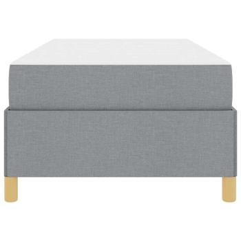 Boxspringbett Schwarz und Braun und Weiß 80 x 200 cm Stoff