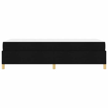 Boxspringbett Schwarz und Braun und Weiß 80 x 200 cm Stoff