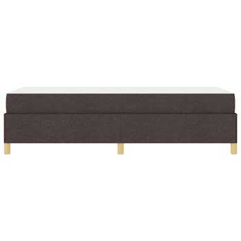 Boxspringbett Braun und Weiß und Dunkelbraun 80 x 200 cm Stoff