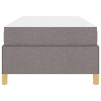 Boxspringbett Schwarz und Braun und Weiß 80 x 200 cm Stoff