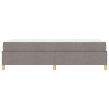 Boxspringbett Sonstiges Taupe und Weiß 90 x 190 cm Stoff