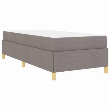 Boxspringbett Sonstiges Taupe und Weiß 90 x 190 cm Stoff