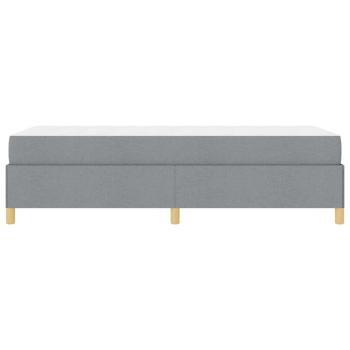 Boxspringbett Hellgrau und Weiß und Hellgrau 90 x 200 cm Stoff
