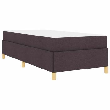 Boxspringbett Sonstiges Dunkelbraun und Weiß 90 x 200 cm Stoff