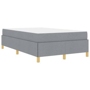 Boxspringbett Sonstiges Hellgrau und Weiß 120 x 190 cm Stoff