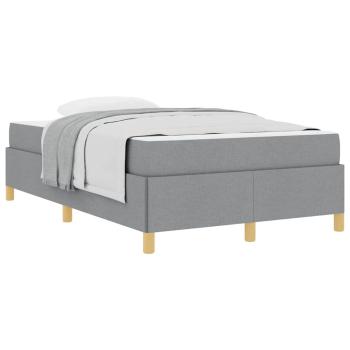 Boxspringbett Sonstiges Hellgrau und Weiß 120 x 190 cm Stoff