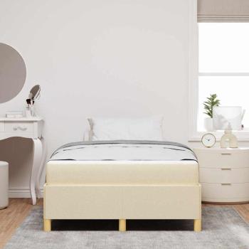 Boxspringbett Sonstiges Weiß und Creme 120 x 190 cm Polyester