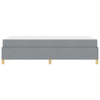 Boxspringbett Hellgrau und Weiß und Hellgrau 120 x 200 cm Stoff