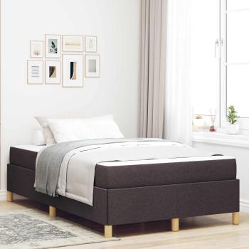 ARDEBO.de - Boxspringbett Schwarz und Braun und Weiß 120 x 200 cm Polyester