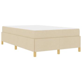 Boxspringbett Sonstiges Creme und Weiß 120 x 200 cm Stoff