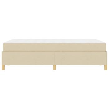 Boxspringbett Sonstiges Creme und Weiß 120 x 200 cm Stoff