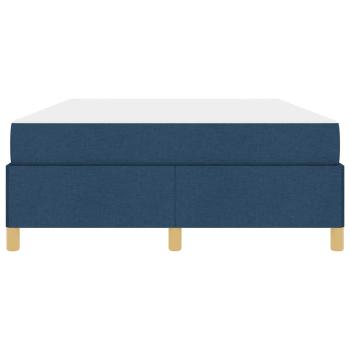 Boxspringbett Schwarz und Braun und Weiß 140 x 200 cm Stoff