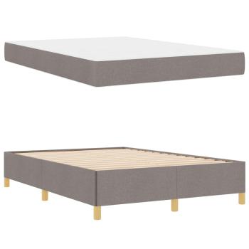 Boxspringbett Sonstiges Taupe und Weiß 160 x 200 cm Stoff