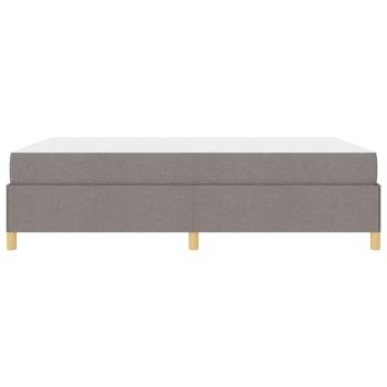 Boxspringbett Sonstiges Taupe und Weiß 160 x 200 cm Stoff