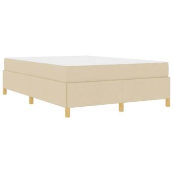 Boxspringbett Sonstiges Creme und Weiß 160 x 200 cm Stoff