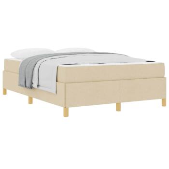 Boxspringbett Sonstiges Creme und Weiß 160 x 200 cm Stoff