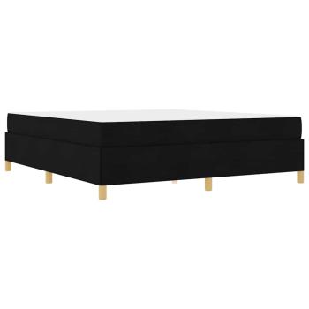 Boxspringbett Schwarz und Weiß und Schwarz 180 x 200 cm Stoff