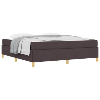 Boxspringbett Sonstiges Dunkelbraun und Weiß 180 x 200 cm Stoff