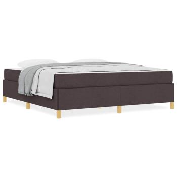 Boxspringbett Sonstiges Dunkelbraun und Weiß 180 x 200 cm Stoff
