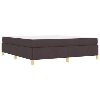 Boxspringbett Sonstiges Dunkelbraun und Weiß 180 x 200 cm Stoff