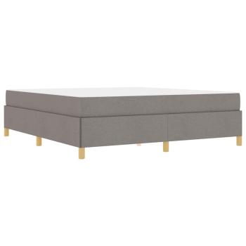 Boxspringbett Sonstiges Taupe und Weiß 180 x 200 cm Stoff
